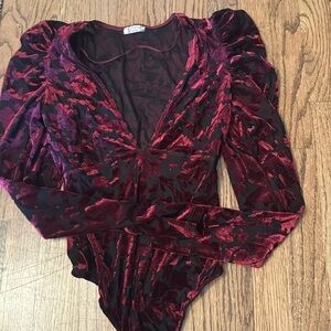 Free people velvet body suit